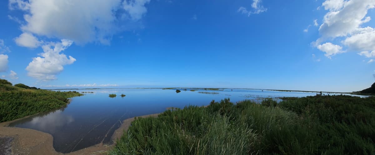 High water, flooded to the grazing marsh